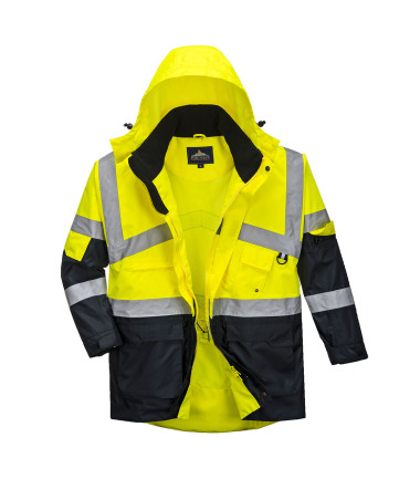 Parka bicolore respirant hi-vis de travail Jaune/Bleu Portwest