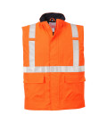Bodywarmer hi-vis bizflame antistatique et fr de travail Orange Portwest