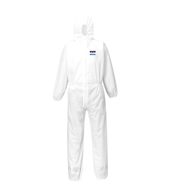Combinaison biztex® sms type 5/6 de travail Blanc Portwest (Qté 50 Pièces)