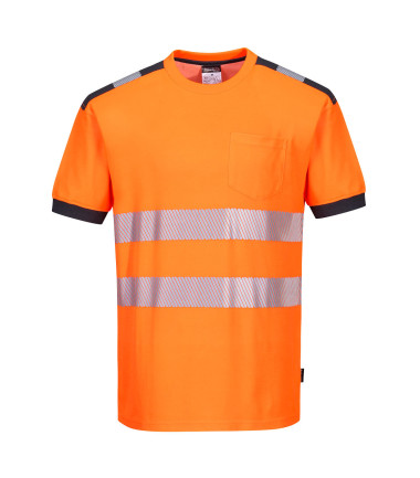 T-shirt hv pw3 de travail Orange/Gris Portwest