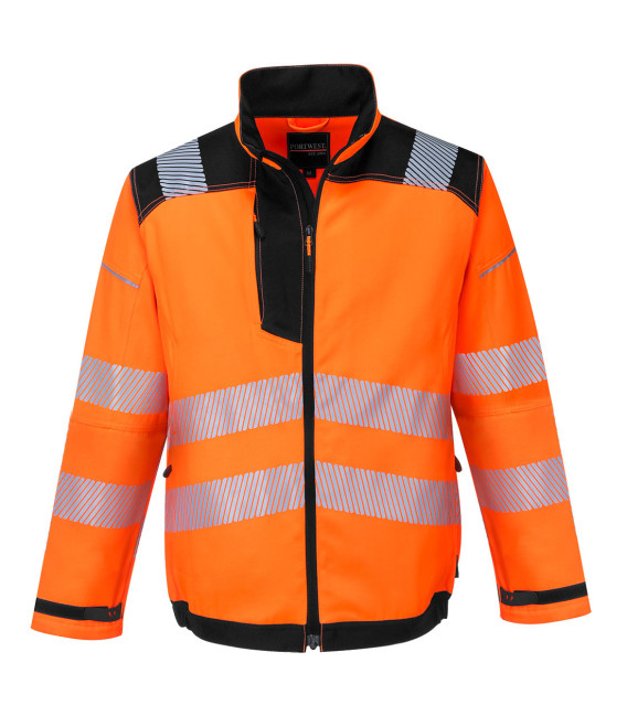 Veste hv pw3 de travail Orange/Noir Portwest