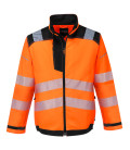 Veste hv pw3 de travail Orange/Noir Portwest