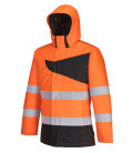 Parka d'hiver haute visibilité pw2 de travail Orange/Noir Portwest