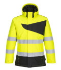 Parka d'hiver haute visibilité pw2 de travail Jaune/Noir Portwest