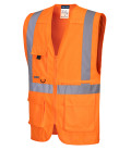 Gilet executive haute visibilité avec poche pour tablette de travail Orange Portwest