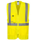Gilet executive haute visibilité avec poche pour tablette de travail Jaune Portwest