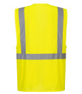 Gilet executive haute visibilité avec poche pour tablette de travail Jaune Portwest