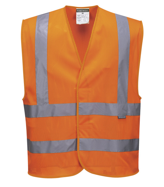 Gilet hv maille de travail Orange Portwest