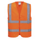 Gilet hi-vis avec zip de travail Orange Portwest