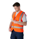 Gilet hi-vis avec zip de travail Orange Portwest