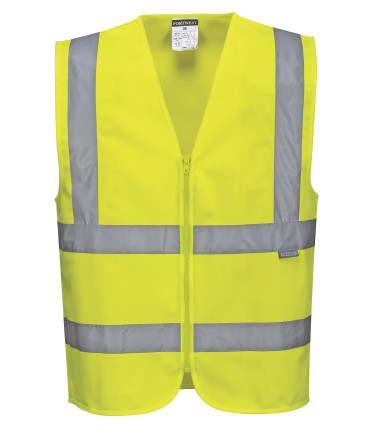 Gilet hi-vis avec zip de travail Jaune Portwest