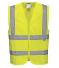 Gilet hi-vis avec zip de travail Jaune Portwest