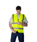 Gilet hi-vis avec zip de travail Jaune Portwest