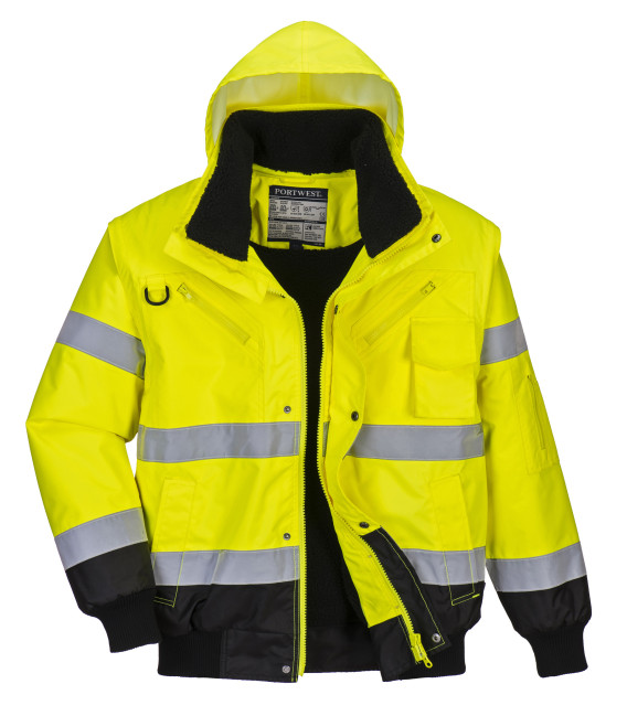 Blouson haute-visibilité bicolore de travail Jaune/Noir Portwest