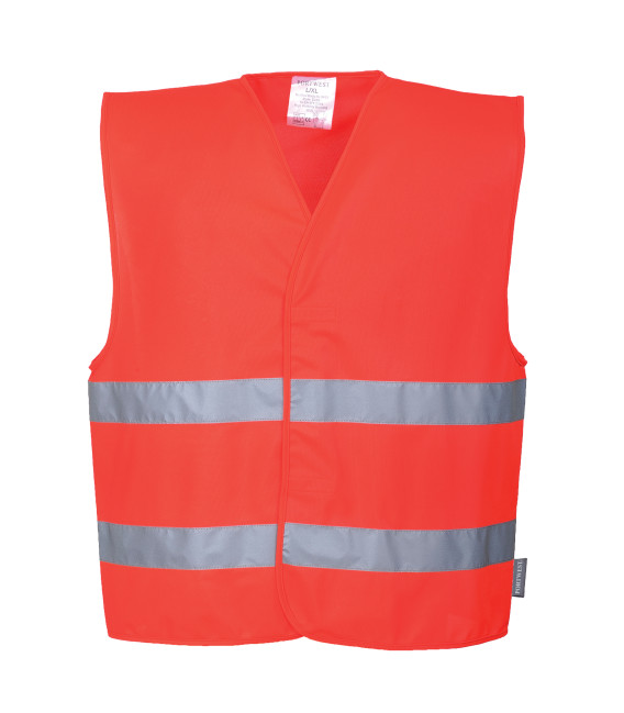 Gilet double bande de travail Rouge Portwest