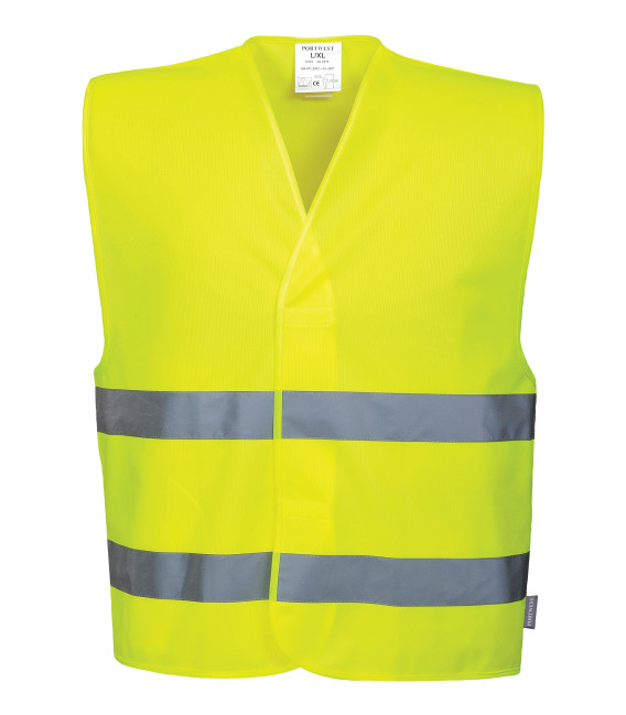 Gilet double bande de travail Jaune Portwest