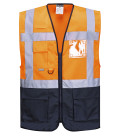 Gilet executive warsaw de travail Orange/Bleu Portwest