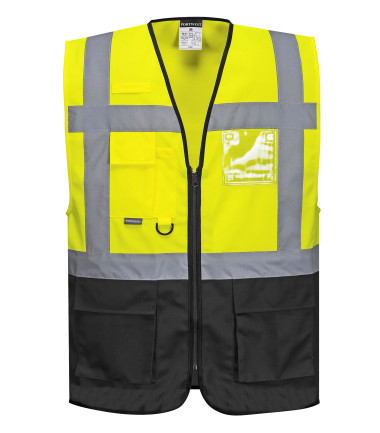 Gilet executive warsaw de travail Jaune/Noir Portwest