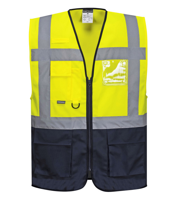 Gilet executive warsaw de travail Jaune/Bleu Portwest