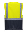 Gilet executive warsaw de travail Jaune/Bleu Portwest