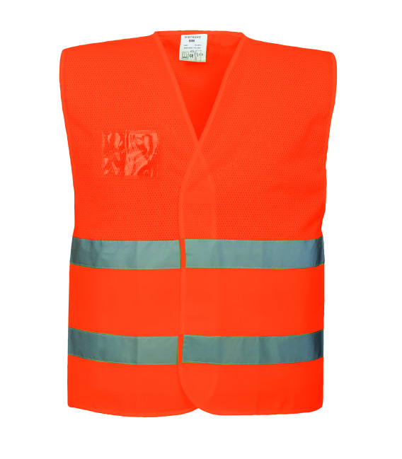 Gilet hv semi-maille de travail Orange Portwest