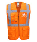 Gilet exécutive maille madrid de travail Orange Portwest