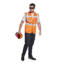 Gilet exécutive maille madrid de travail Orange Portwest