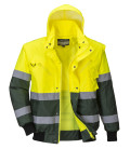 Blouson bomber hi-vis x de travail Jaune/Vert Portwest
