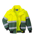 Blouson bomber hi-vis x de travail Jaune/Vert Portwest