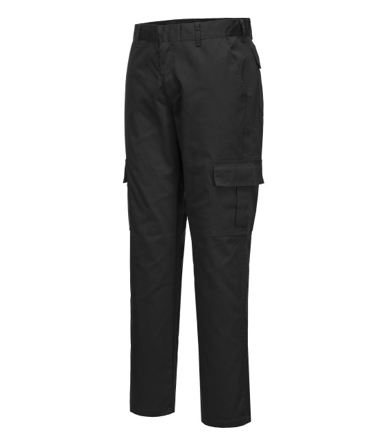 Pantalon combat coupe ajustée slim de travail Noir Portwest