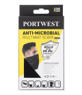 Écharpe multifonctions antimicrobienne de travail Noir Portwest