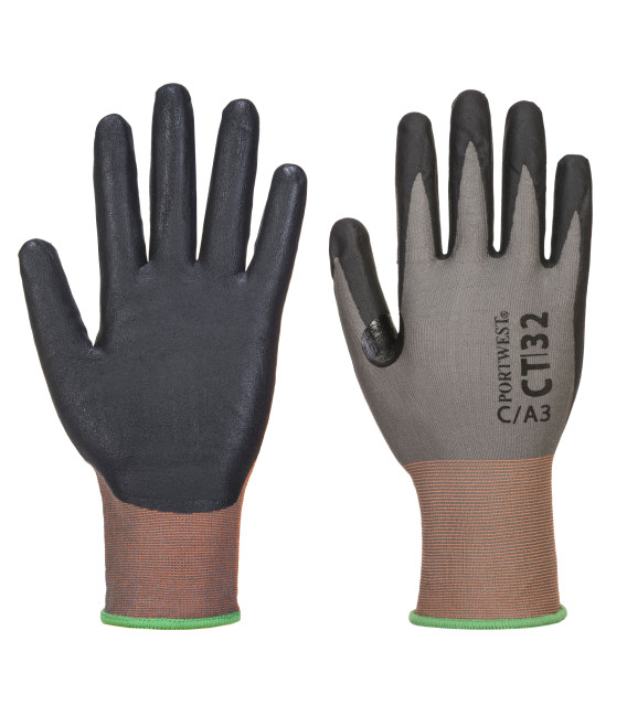 Gant coupure ct mr18 micro mousse nitrile de travail Gris/Noir Portwest