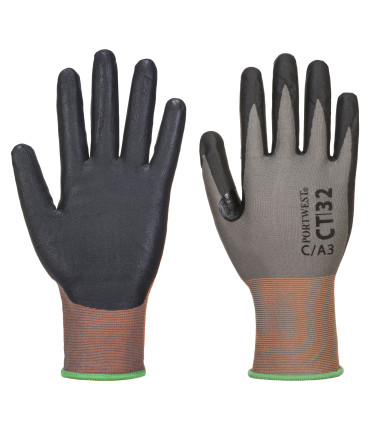 Gant coupure ct mr18 micro mousse nitrile de travail Gris/Noir Portwest