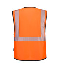 Gilet multipoches haute-visibilité pw3 de travail Orange/Noir Portwest