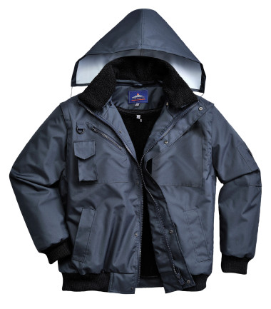 Blouson bomber 4 en 1 de travail Bleu Portwest