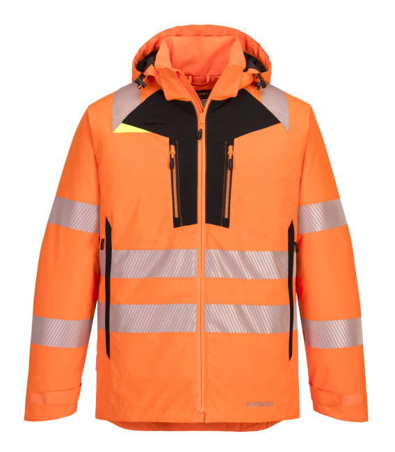 Parka hv dx4 de travail Orange/Noir Portwest