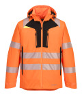Parka hv dx4 de travail Orange/Noir Portwest