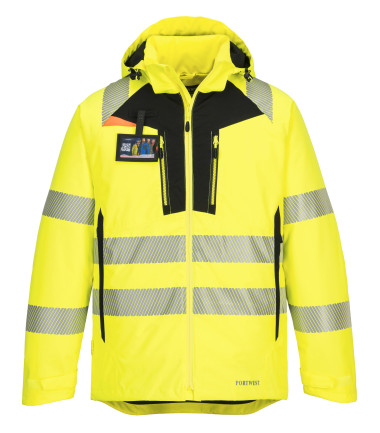 Parka hv dx4 de travail Jaune/Noir Portwest