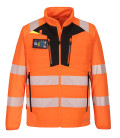 Veste hybride haute visibilité dx4 de travail Orange/Noir Portwest