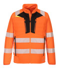 Veste hybride haute visibilité dx4 de travail Orange/Noir Portwest