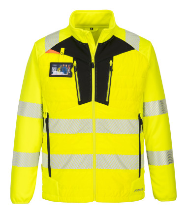 Veste hybride haute visibilité dx4 de travail Jaune/Noir Portwest