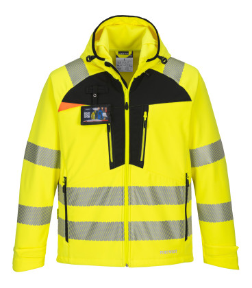 Veste softshell hv dx4 de travail Jaune/Noir Portwest