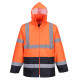 Veste de pluie hi-vis bicolore de travail Orange/Bleu Portwest