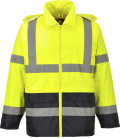 Veste de pluie hi-vis bicolore de travail Jaune/Noir Portwest