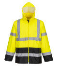 Veste de pluie hi-vis bicolore de travail Jaune/Noir Portwest