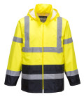 Veste de pluie hi-vis bicolore de travail Jaune/Bleu Portwest