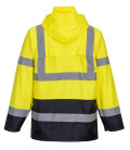 Veste de pluie hi-vis bicolore de travail Jaune/Bleu Portwest