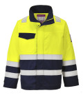 Veste hi-vis modaflame de travail Jaune/Bleu Portwest