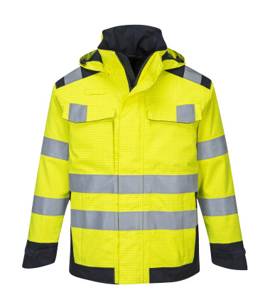 Veste de pluie modaflame arc &eacute;lectrique de travail Jaune/Bleu Portwest