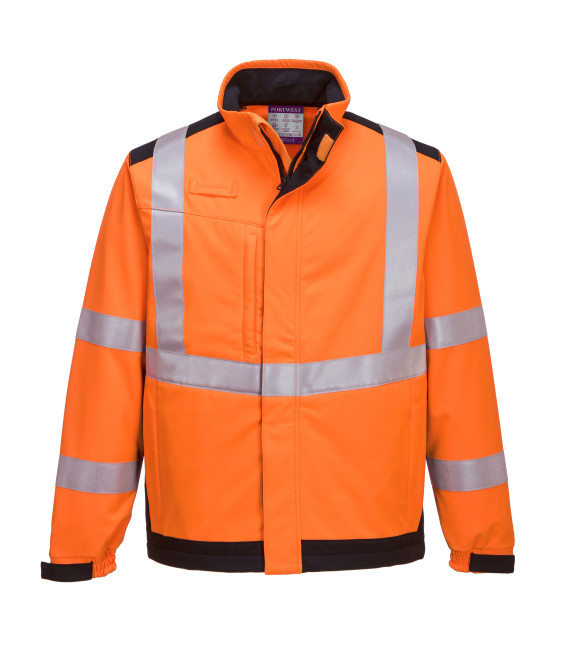 Veste softshell modaflame multi norme arc électrique de travail Orange/Bleu Portwest